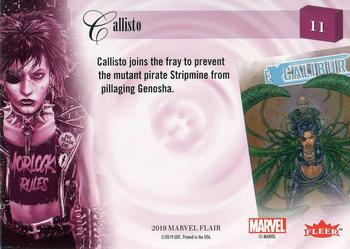2019 Flair Marvel #11 Callisto Back