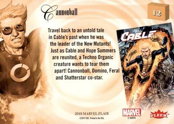 2019 Flair Marvel #12 Cannonball Back