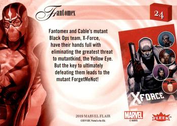 2019 Flair Marvel #24 Fantomex Back