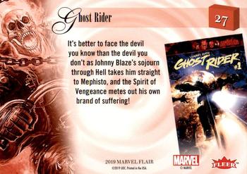 2019 Flair Marvel #27 Ghost Rider Back