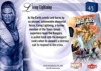2019 Flair Marvel #43 Living Lightning Back