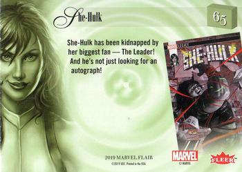 2019 Flair Marvel #65 She-Hulk Back