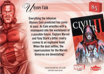 2019 Flair Marvel #83 Ulysses Cain Back