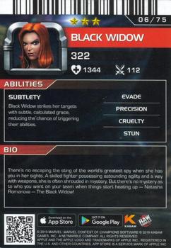2019 Dave & Buster's Marvel Contest of Champions #6 Black Widow Back