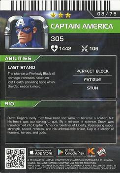 2019 Dave & Buster's Marvel Contest of Champions #8 Captain America Back