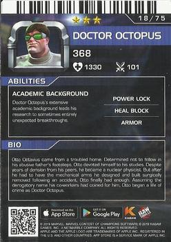 2019 Dave & Buster's Marvel Contest of Champions #18 Doctor Octopus Back