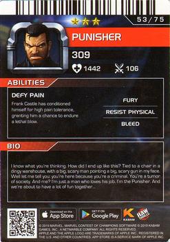 2019 Dave & Buster's Marvel Contest of Champions #53 Punisher Back