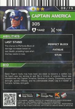 2019 Dave & Buster's Marvel Contest of Champions - Foil #8 Captain America Back