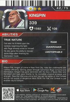 2019 Dave & Buster's Marvel Contest of Champions - Foil #42 Kingpin Back
