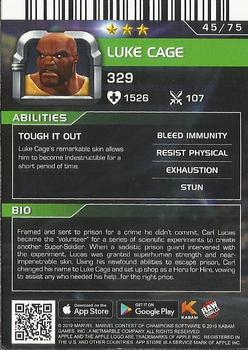 2019 Dave & Buster's Marvel Contest of Champions - Foil #45 Luke Cage Back
