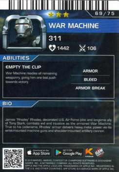 2019 Dave & Buster's Marvel Contest of Champions - Foil #69 War Machine Back