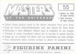 1983 Panini Masters of the Universe Stickers #55 Sticker 55 Back