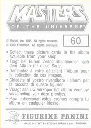 1983 Panini Masters of the Universe Stickers #60 Sticker 60 Back