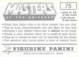 1983 Panini Masters of the Universe Stickers #75 Sticker 75 Back