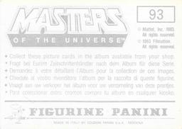 1983 Panini Masters of the Universe Stickers #93 Sticker 93 Back