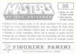 1983 Panini Masters of the Universe Stickers #96 Sticker 96 Back