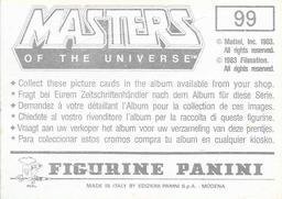 1983 Panini Masters of the Universe Stickers #99 Sticker 99 Back