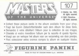 1983 Panini Masters of the Universe Stickers #107 Sticker 107 Back