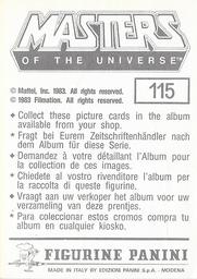1983 Panini Masters of the Universe Stickers #115 Sticker 115 Back