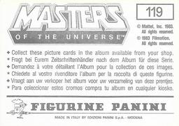 1983 Panini Masters of the Universe Stickers #119 Sticker 119 Back