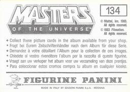 1983 Panini Masters of the Universe Stickers #134 Sticker 134 Back