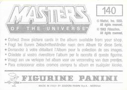 1983 Panini Masters of the Universe Stickers #140 Sticker 140 Back