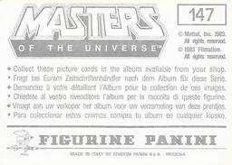 1983 Panini Masters of the Universe Stickers #147 Sticker 147 Back