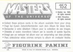 1983 Panini Masters of the Universe Stickers #152 Sticker 152 Back