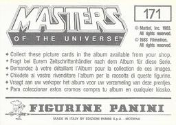 1983 Panini Masters of the Universe Stickers #171 Sticker 171 Back