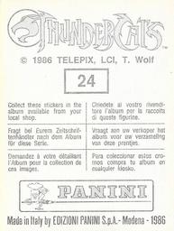 1986 Panini Thundercats Stickers #24 Sticker 24 Back