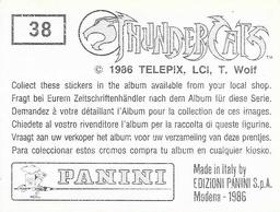 1986 Panini Thundercats Stickers #38 Sticker 38 Back