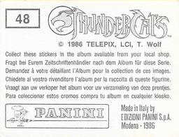 1986 Panini Thundercats Stickers #48 Sticker 48 Back