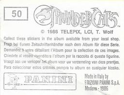 1986 Panini Thundercats Stickers #50 Sticker 50 Back