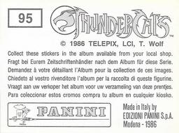 1986 Panini Thundercats Stickers #95 Sticker 95 Back