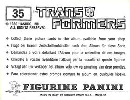 1986 Panini Transformers Stickers #35 