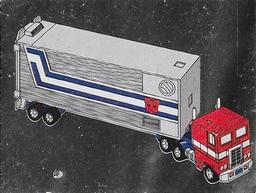 1986 Panini Transformers Stickers #43 Optimus Prime Vehicle Mode Front