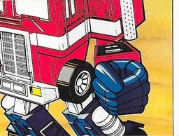1986 Panini Transformers Stickers #47 Optimus Prime 4/6 Front