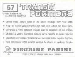 1986 Panini Transformers Stickers #57 