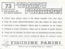 1986 Panini Transformers Stickers #73 