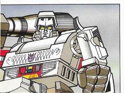 1986 Panini Transformers Stickers #86 Megatron 2/6 Front