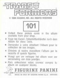 1986 Panini Transformers Stickers #101 