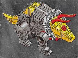 1986 Panini Transformers Stickers #122 Slag Dinosaur Mode Front