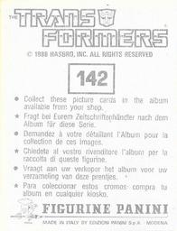 1986 Panini Transformers Stickers #142 