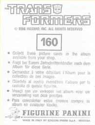 1986 Panini Transformers Stickers #160 