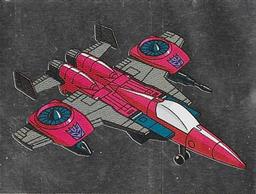 1986 Panini Transformers Stickers #170 Thrust Jet Mode Front