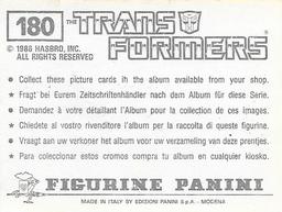 1986 Panini Transformers Stickers #180 