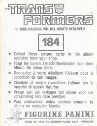 1986 Panini Transformers Stickers #184 