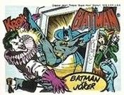 1979 Cracker Jack Super Heroes #NNO Batman vs Joker Front