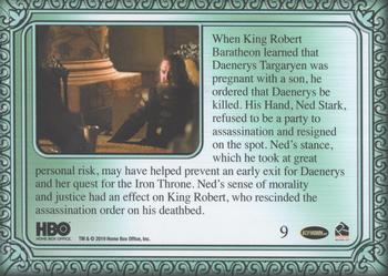 2019 Rittenhouse Game of Thrones Inflexions #9 Ned's Morality Back