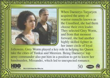 2019 Rittenhouse Game of Thrones Inflexions #50 The Unsullied Choose Grey Worm Back